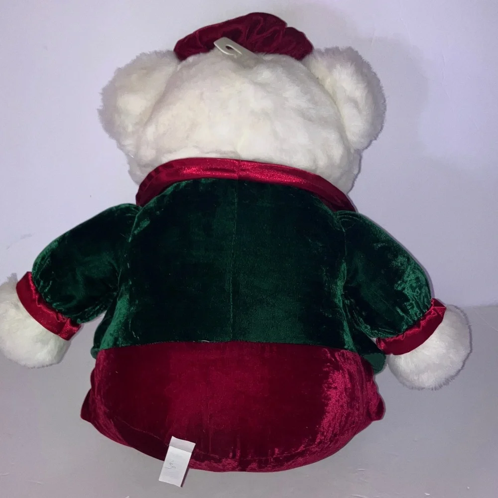 1998 Snowflake Teddy Bear with Red and Green Outfit‎ & Hat